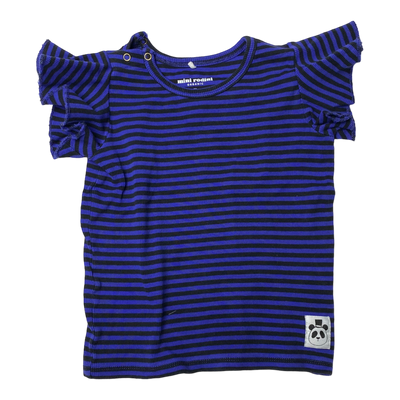 Mini Rodini frill t-shirt, stripes | 92/98cm