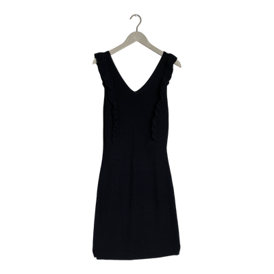 Alpa frilly knit dress, black | woman M