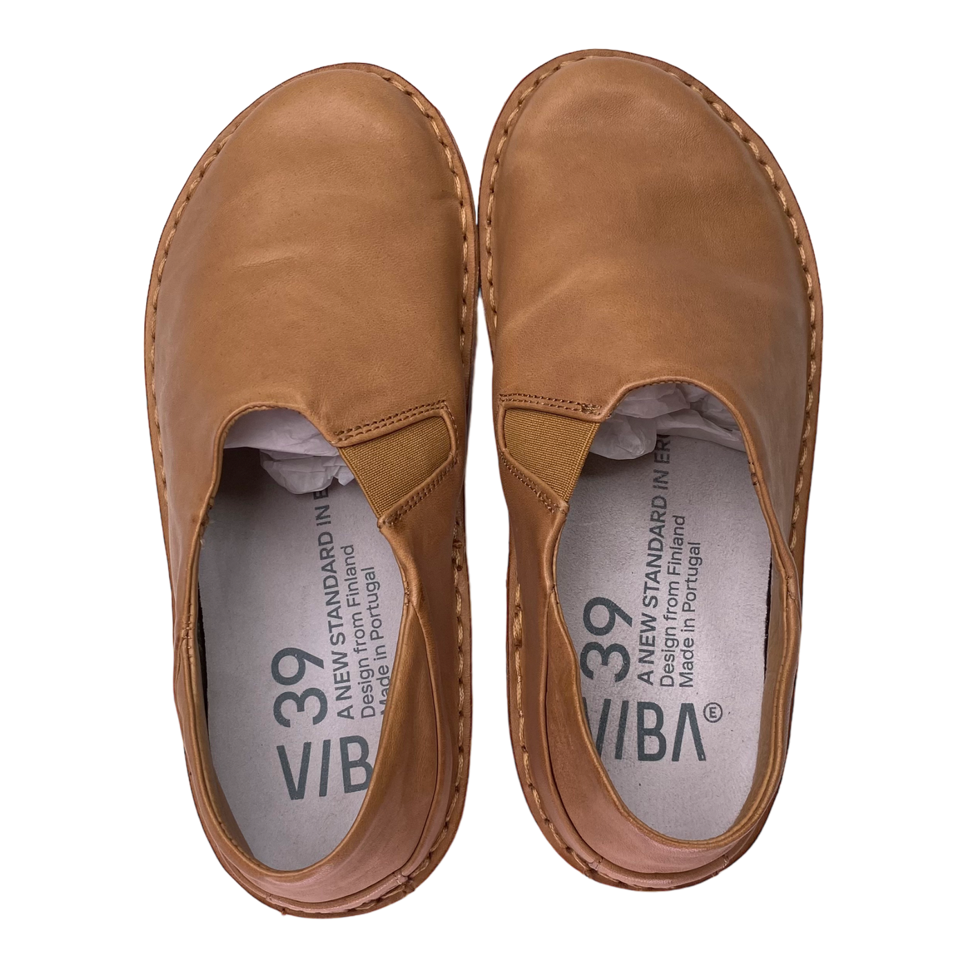 VIBAe Zuma leather shoes, fawn tan | 39