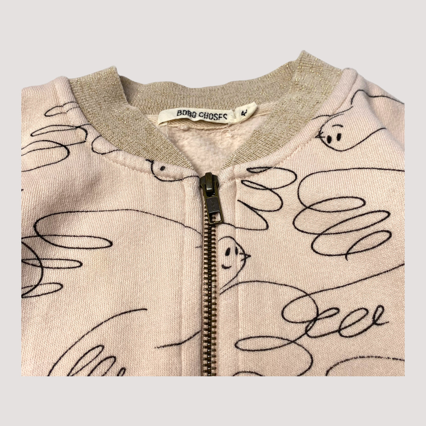 zip sweatshirt, bird | 110cm