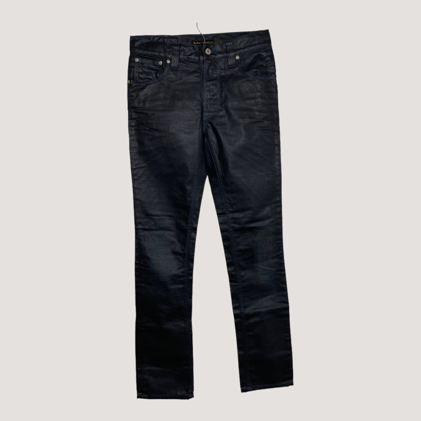 Nudie Jeans thin finn jeans, black coated indigo | women 29/32