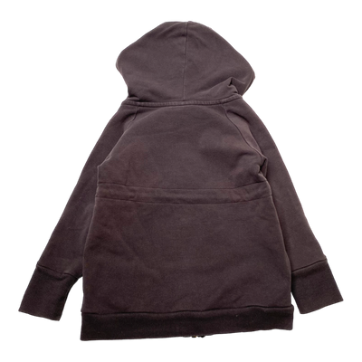 Papu zipper sweat hoodie, coffee | 86/92cm