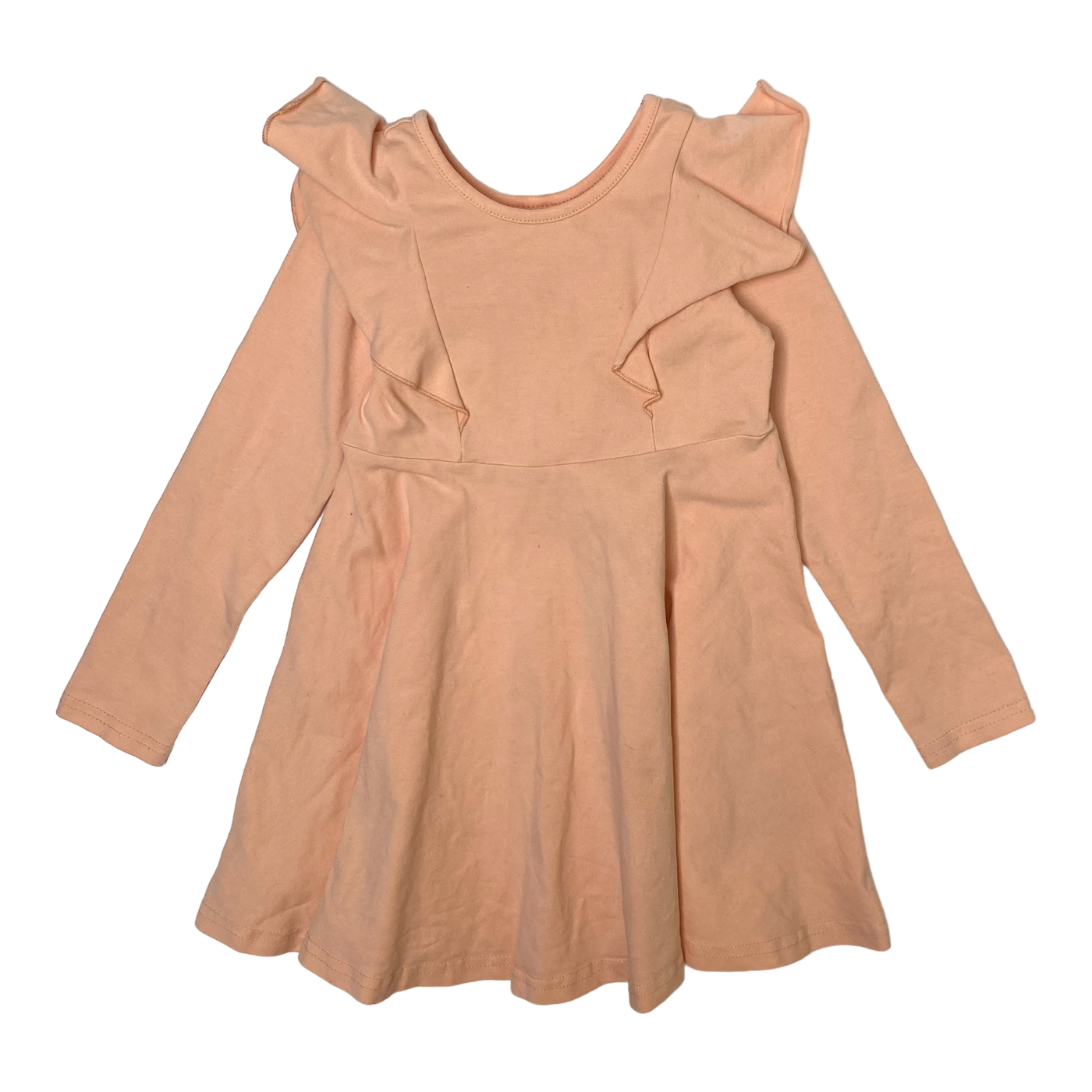 Gugguu frilla dress, coral pink | 80cm