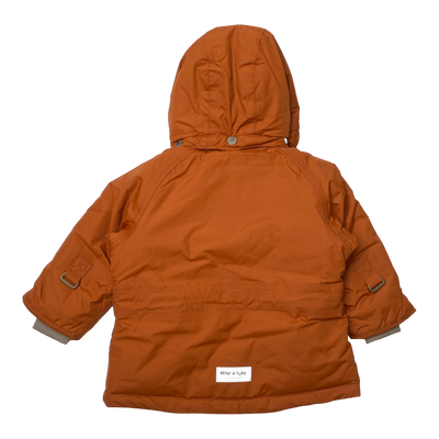 Mini A Ture wally winter jacket, ginger bread brown | 74cm