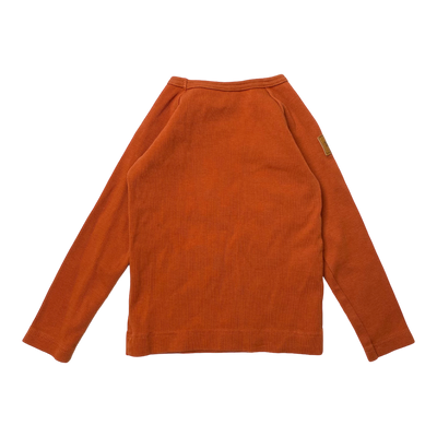 Metsola rib shirt, rust | 92cm