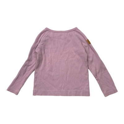 Metsola rib shirt, plum | 98cm