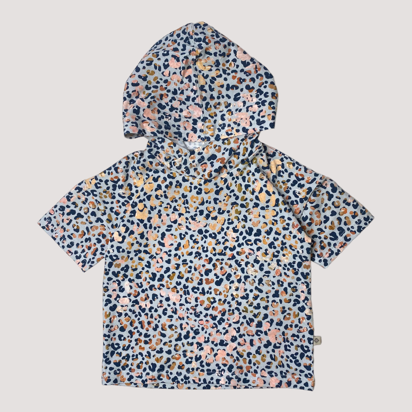 Kaiko hooded t-shirt, indigo leo | 98/104cm