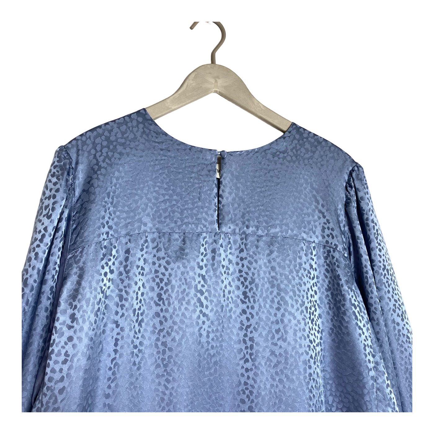 Studio Heijne long sleeve silk dress, powder blue jacquard | woman 38
