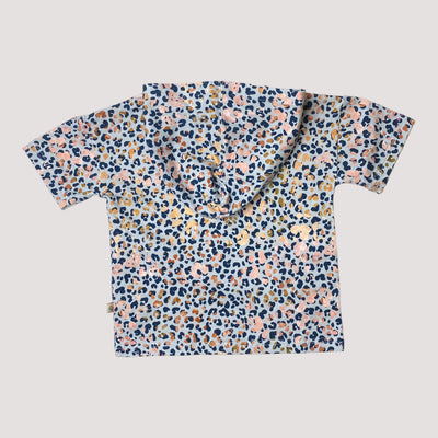 hooded t-shirt, indigo leo | 98/104cm