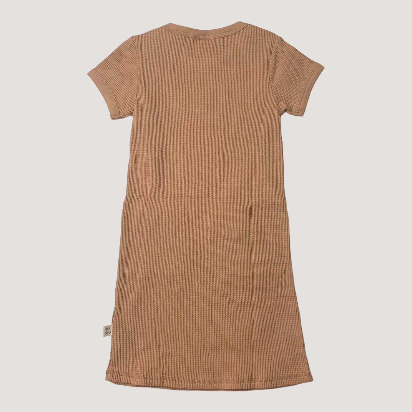 Mainio waffle dress, caramel | 110/116cm