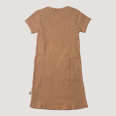 Mainio waffle dress, caramel | 110/116cm