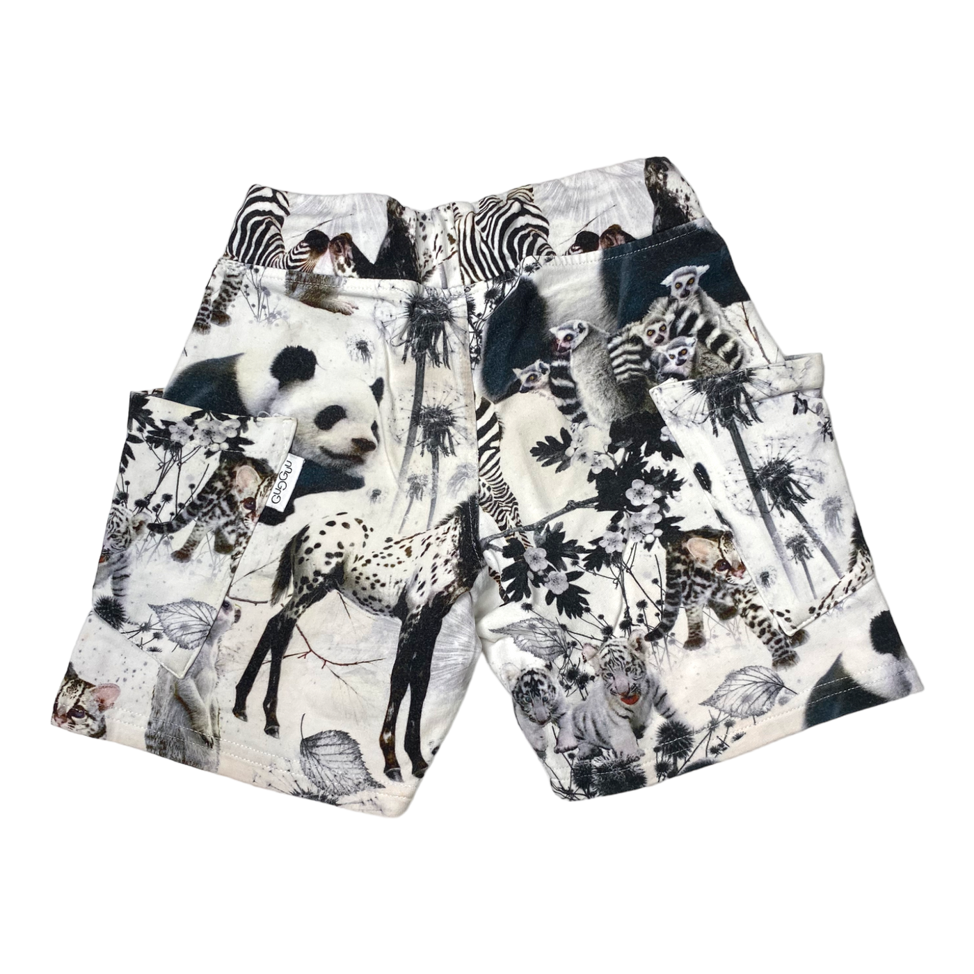 Gugguu sweat shorts, animals | 110cm