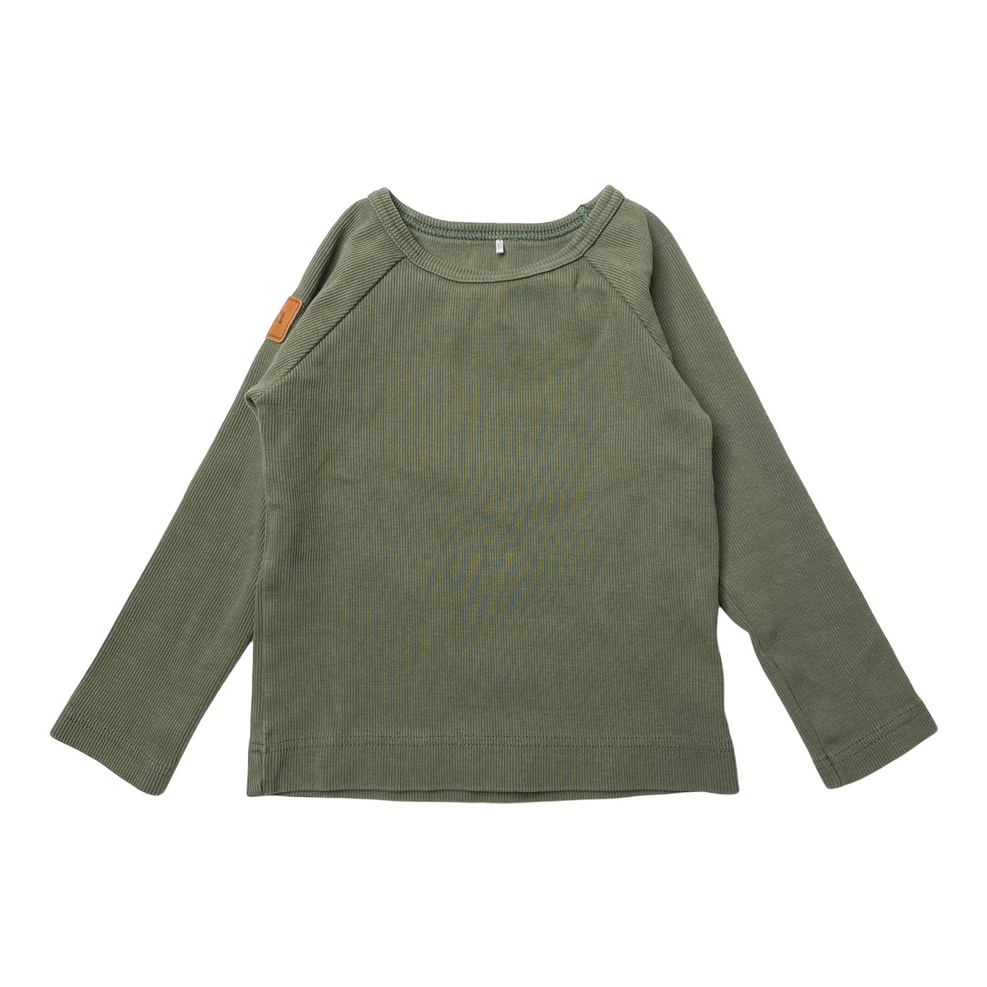Metsola rib shirt, hunter green | 86cm