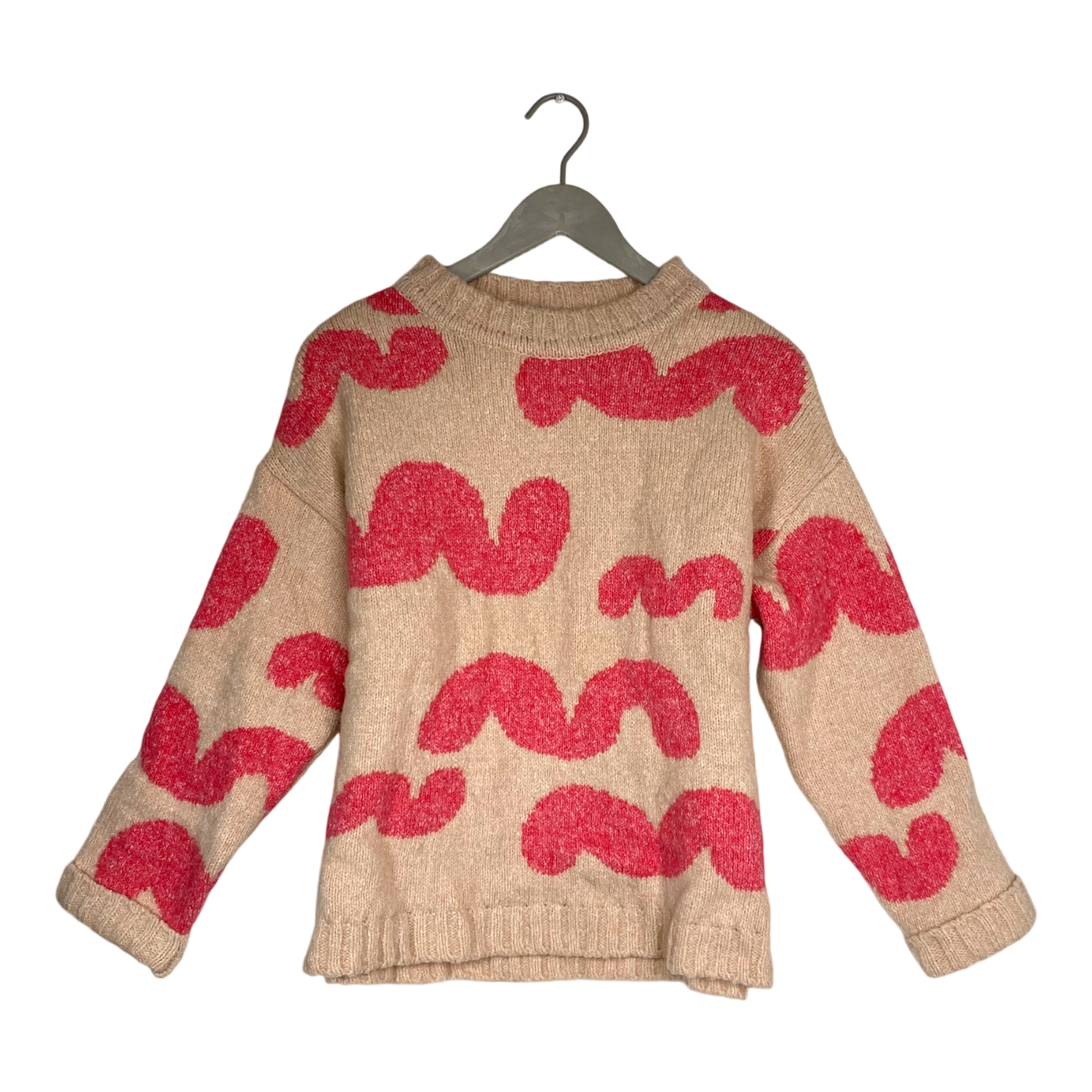 Papu fluffy knitted sweater, peach, hot pink | woman XS/S