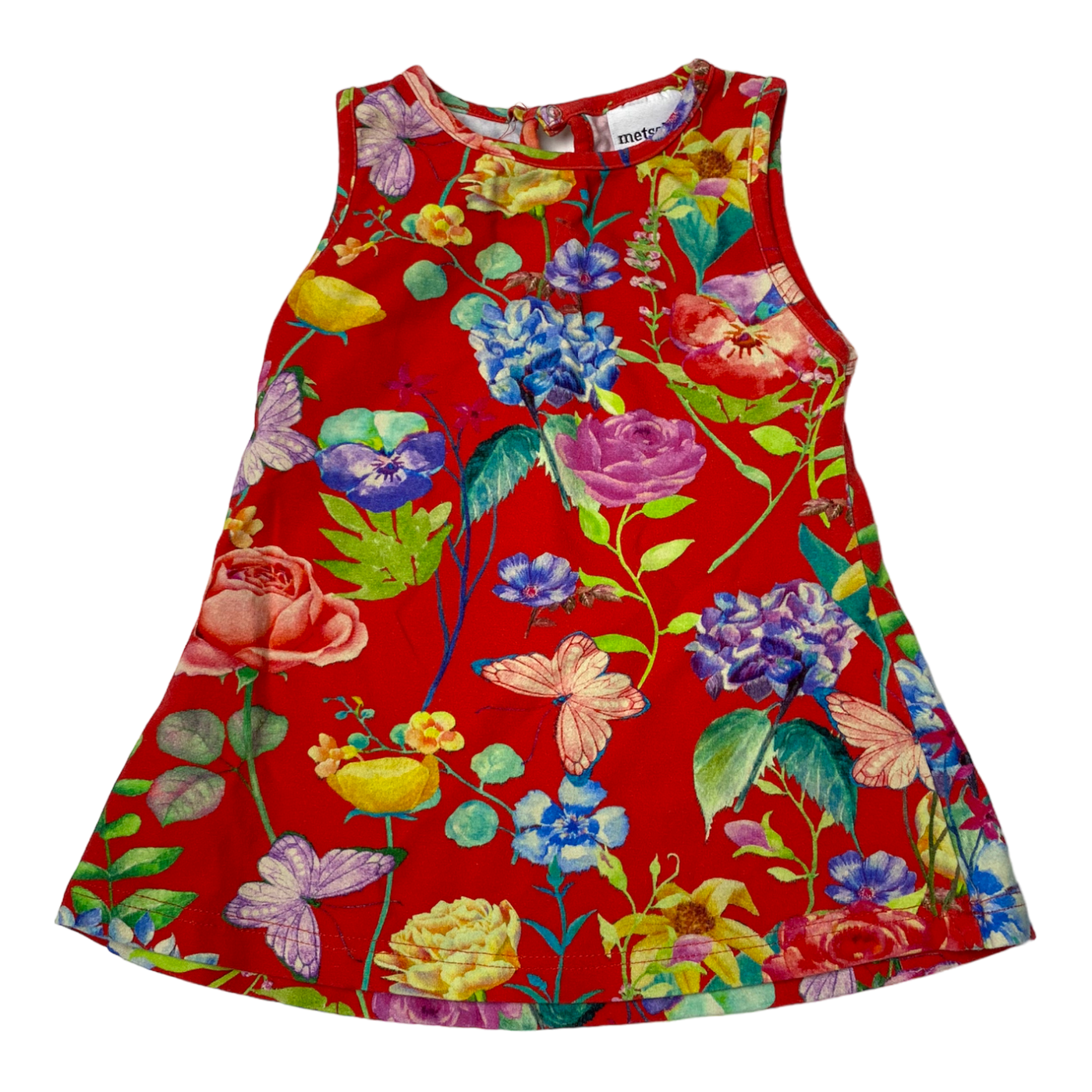 Metsola sleeveless dress, flowers | 62/68cm