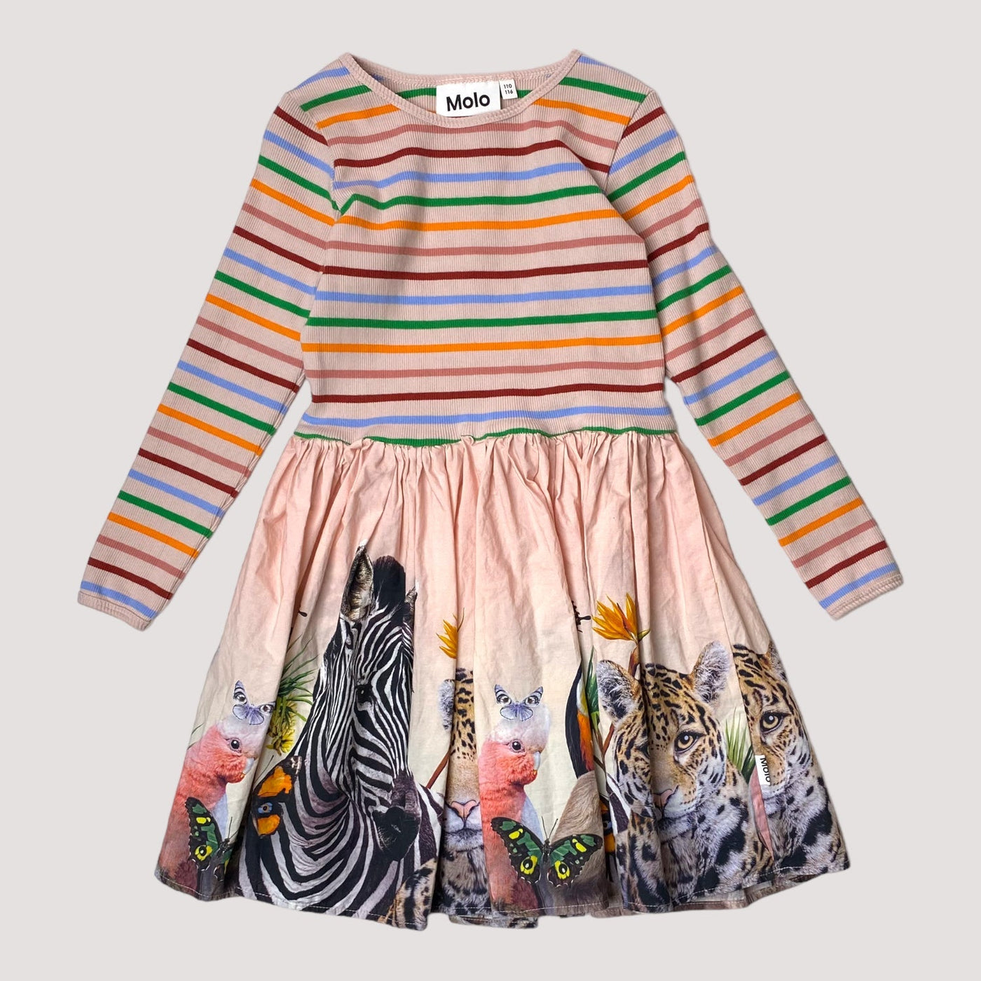 woven casie dress, jungle friends | 110/116cm