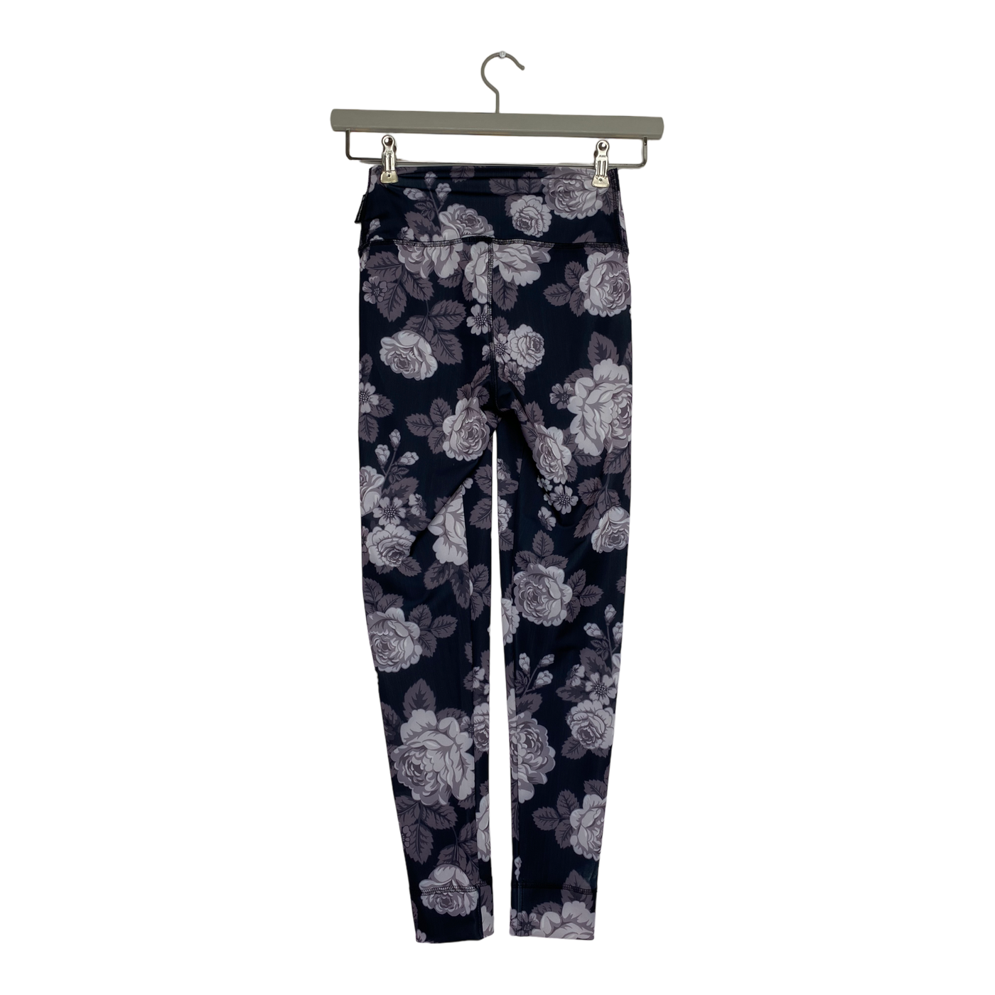 Ommellinen sport leggings, black flowers | woman XS