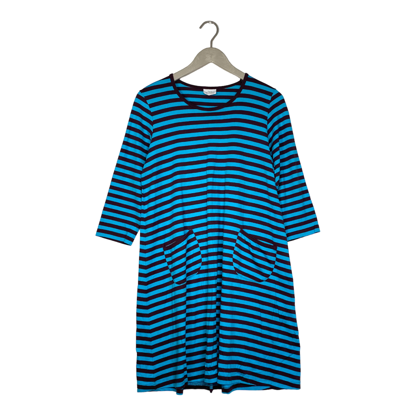 Marimekko stripe dress, blue & brown | woman S