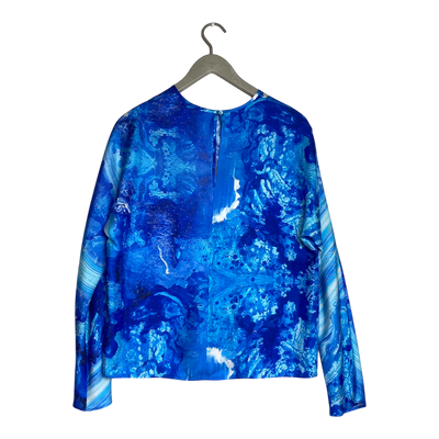 Studio Heijne revolution silk shirt, blue vault | woman S
