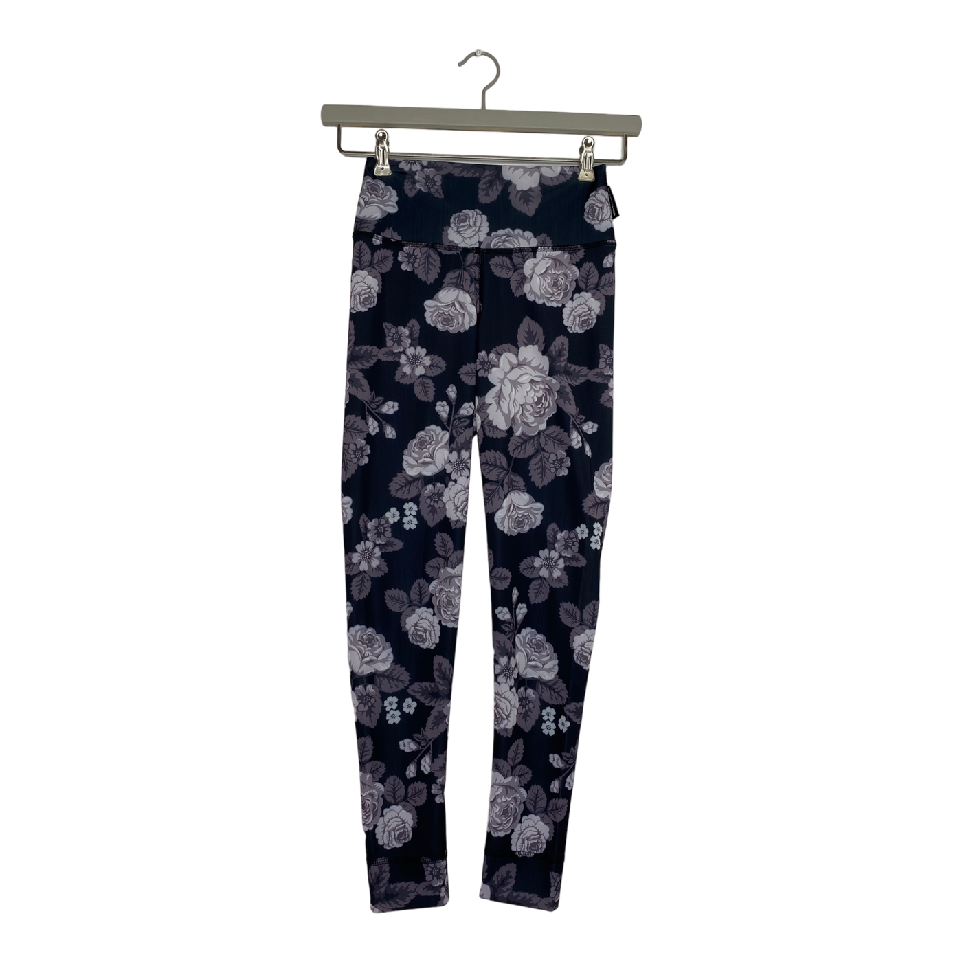 Ommellinen sport leggings, black flowers | woman XS