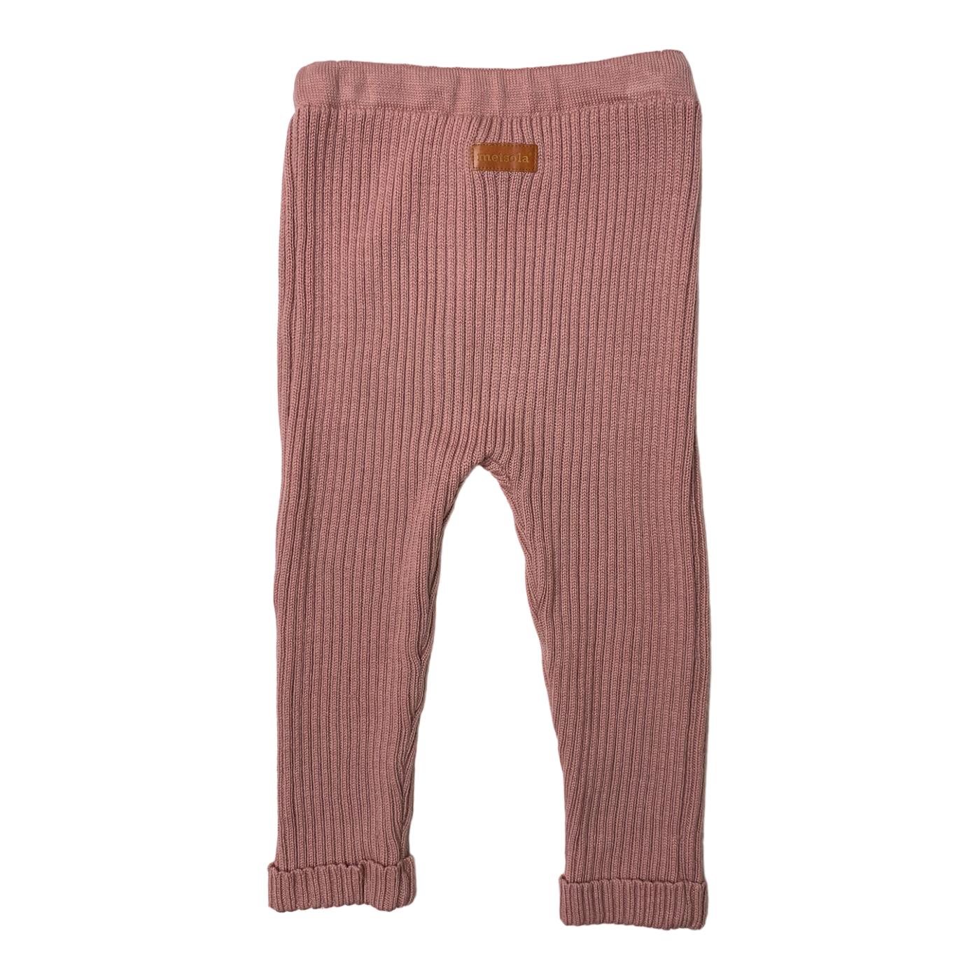 Metsola merino knitted leggings, old rose | 86/92cm