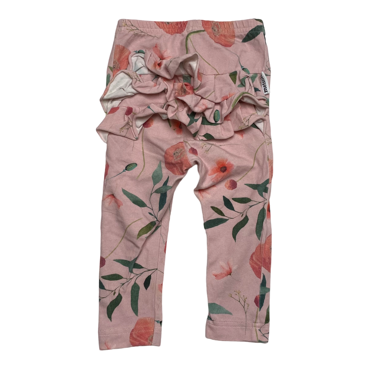 Metsola frill leggings, pink | 74cm