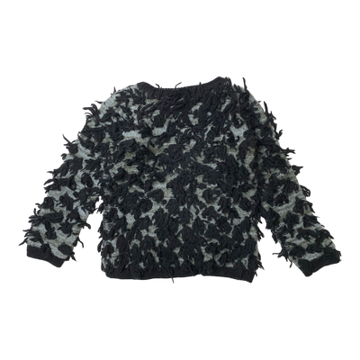 Vimma knitted shirt, black/grey | 140cm
