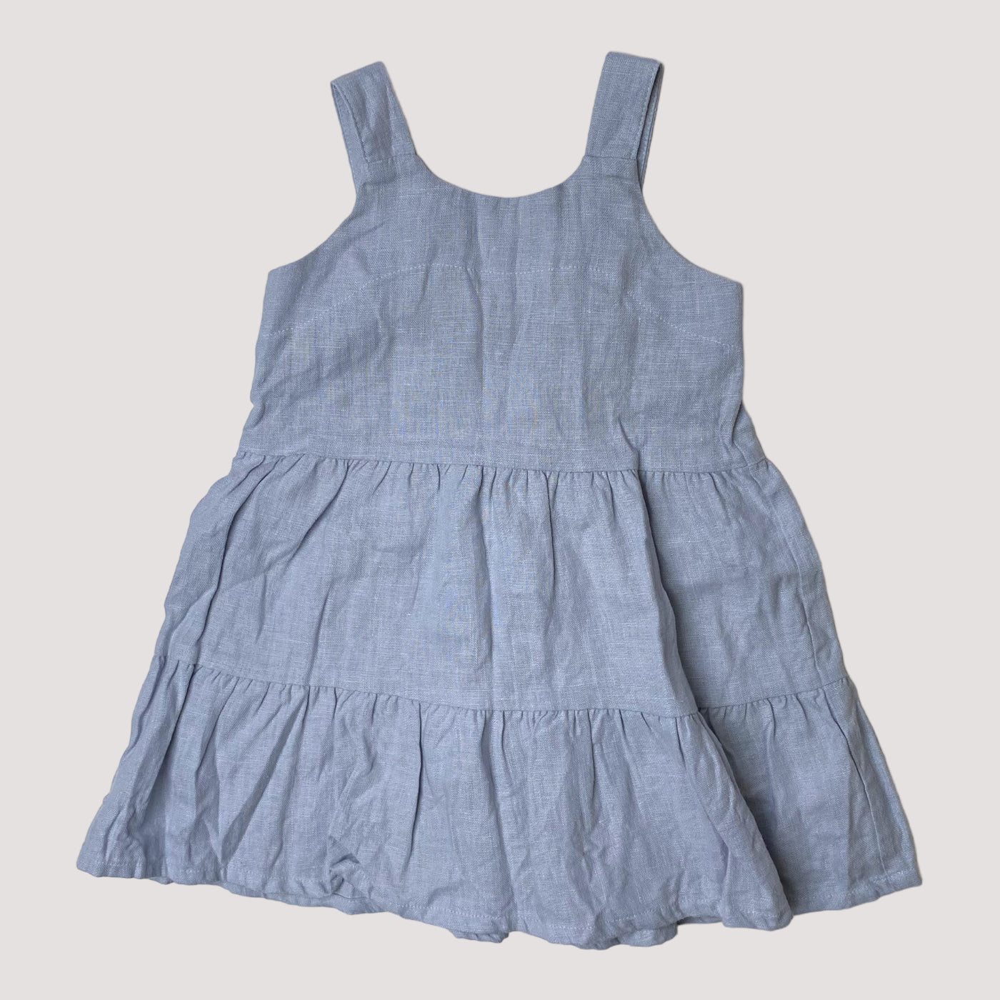 Nakoa linen ruffle dress, baby blue | 92/98cm
