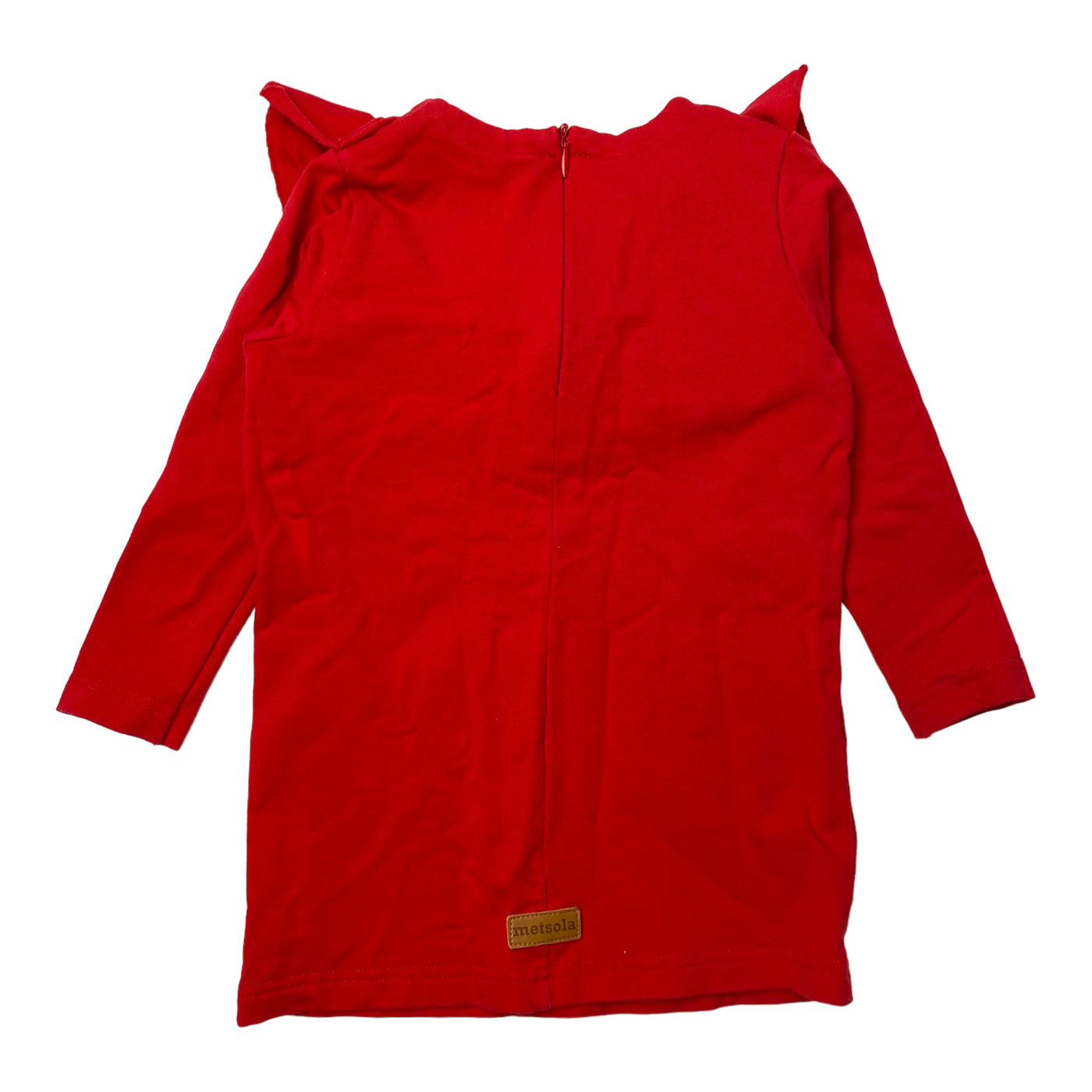 Metsola frill sweat dress, red | 86/92cm