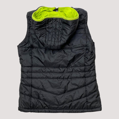 padded vest, black/lime green | woman 34