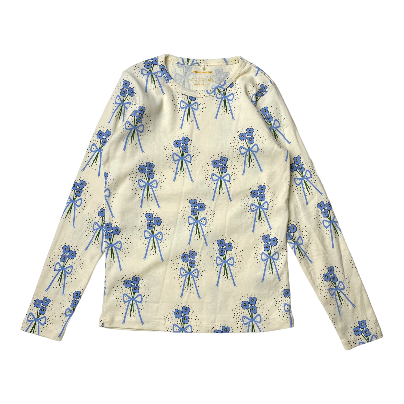Mini Rodini shirt, flowers | 128/134cm
