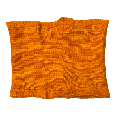 Metsola knitted cotton tube scarf, orange | onesize