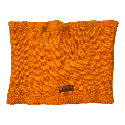 Metsola knitted cotton tube scarf, orange | onesize