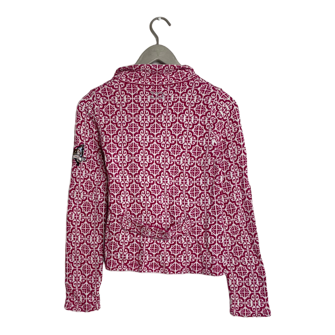 Odd Molly wrap cardigan, rasberry/white | woman S