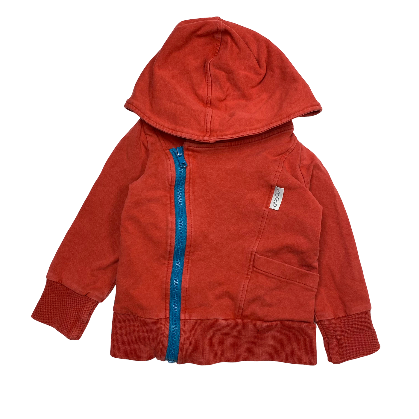 Gugguu zipper hoodie, red | 86cm