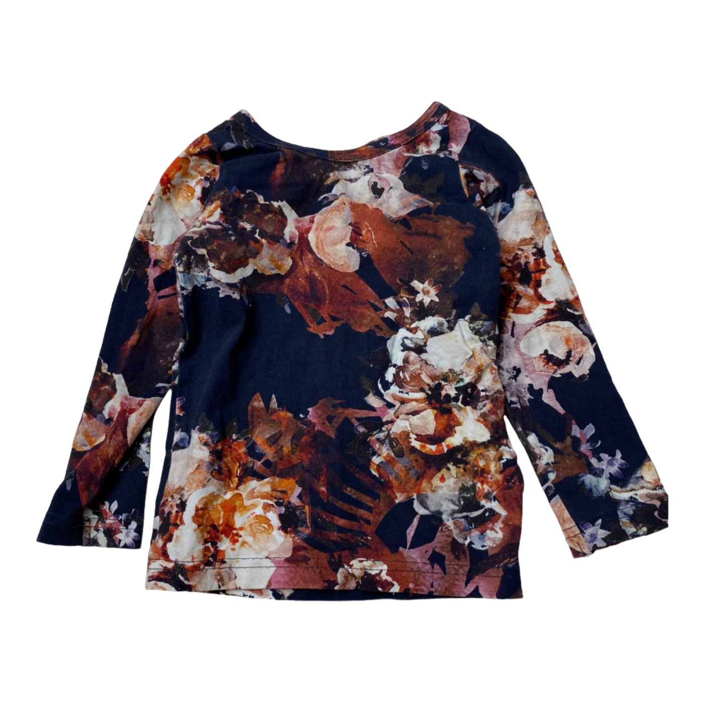 Kaiko cross shirt, cobalt rose | 86cm