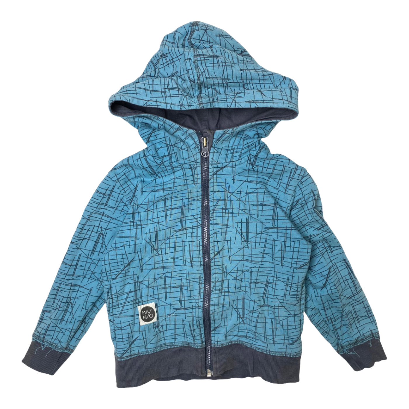 Mainio zipper sweat hoodie, powder blue | 98/104cm