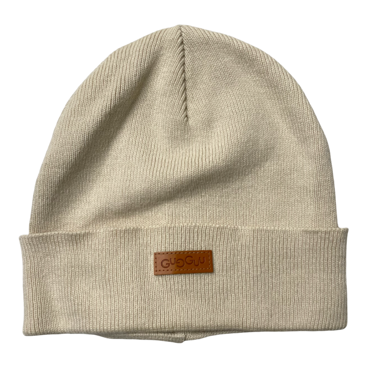 Gugguu cotton knitted beanie, cream | 54/55cm