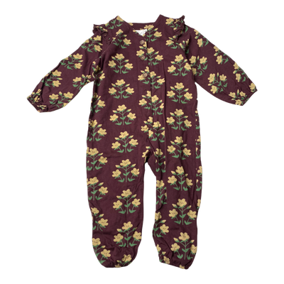 Mainio button jumpsuit, flowers | 74/80cm