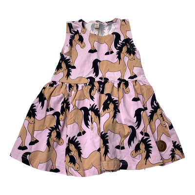 Blaa sleeveless dress, horses | 86/92cm