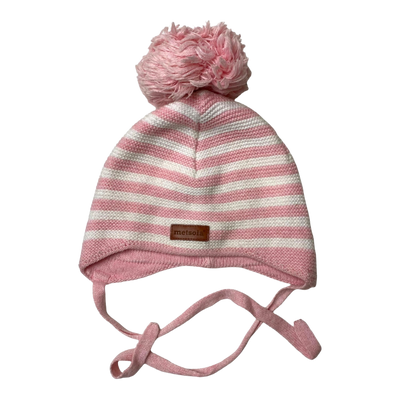 Metsola knitted cotton beanie, stripes | 6-12m