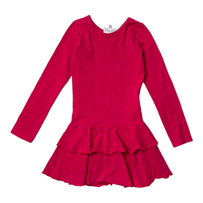 Gugguu frilla dress, raspberry | 122cm