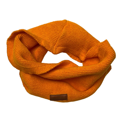 Metsola knitted cotton tube scarf, orange | onesize