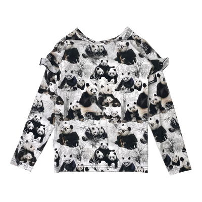 Gugguu frill shirt, panda | 116cm