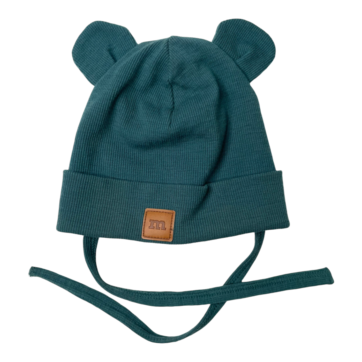 Metsola bear ear beanie, teal | 1-2y