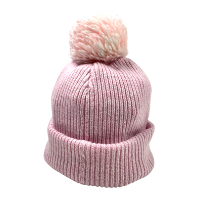 Sätila wool beanie with pom, pink | one size