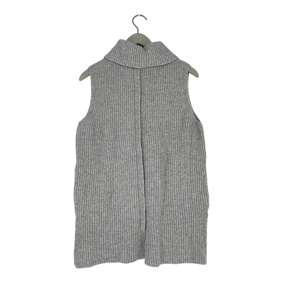 Bypias knitted vest, light grey | woman L/XL