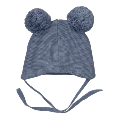 Metsola knitted cotton beanie, blue | 2-6m