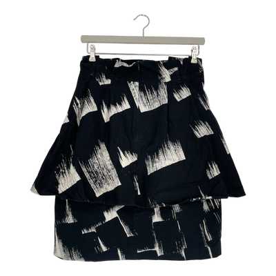 Marimekko woven layered skirt, black and white | woman 38