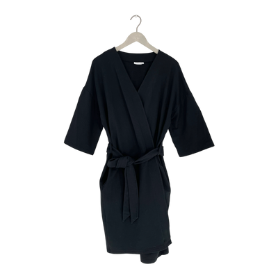 Riva Clothing jersey wrap dress, black | woman S/M